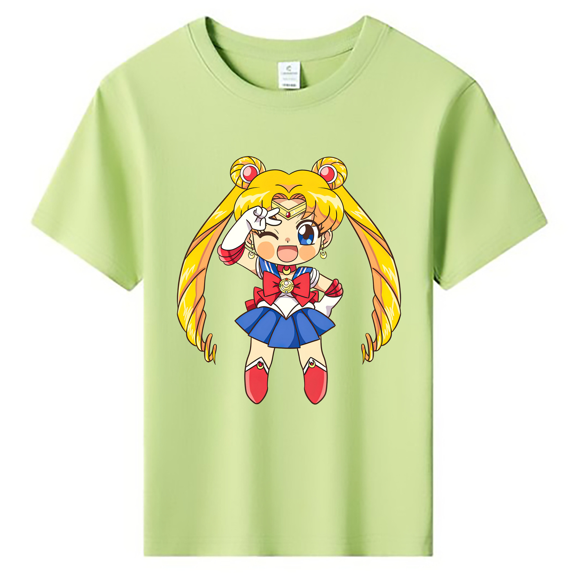 （画像用） 美少女戦士セーラームーン 月野 うさぎ つきの うさぎ Sailor Moon Tsukino Usagi 綿100％キッズTシャツ（フロントプリント）